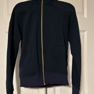 Lululemon Navy Full-zip Hoodie with Orange Trim
